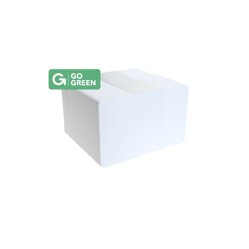 Billede af Hvide blanke berøringsfrie chip Prox RFID EM 4200 125 kHz (proximity) plastkort lavet af 85% genbrugsplast - CR80. 70102070